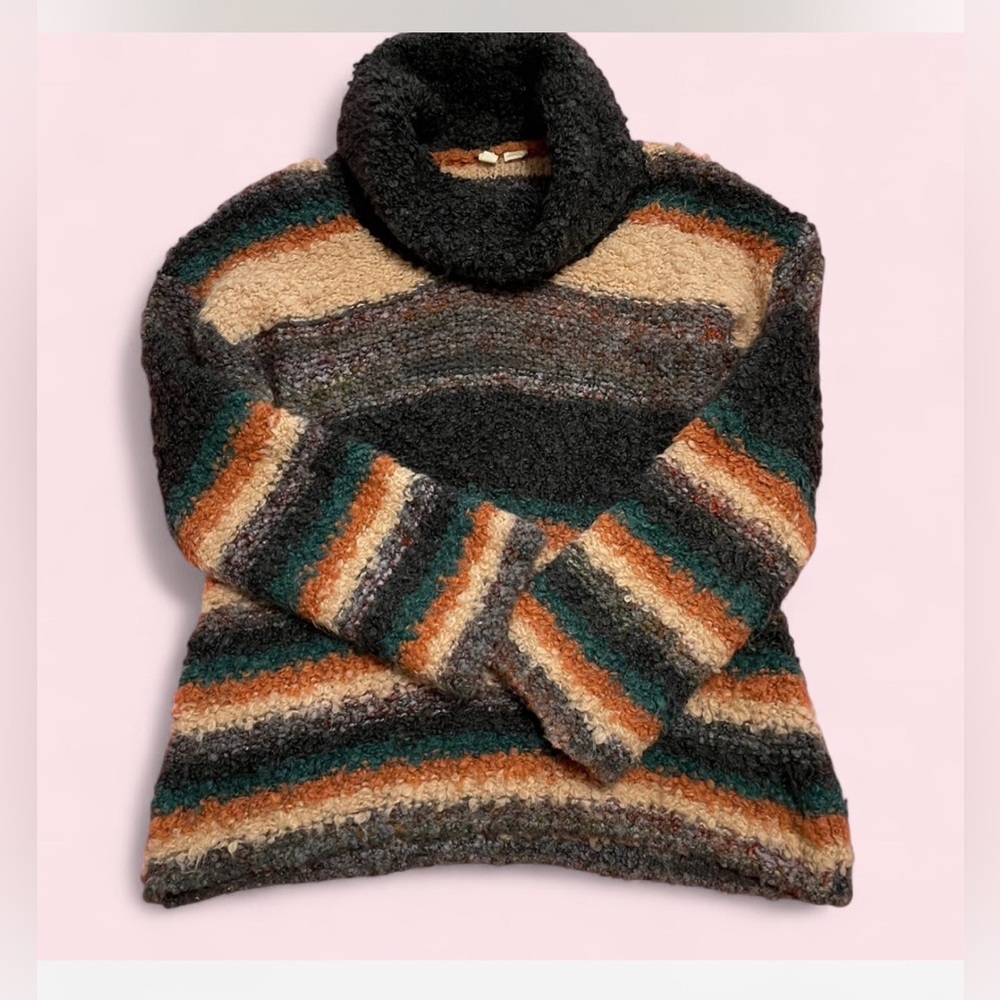 Anthropologie Moth Multicolor Cowl Neck Sweater